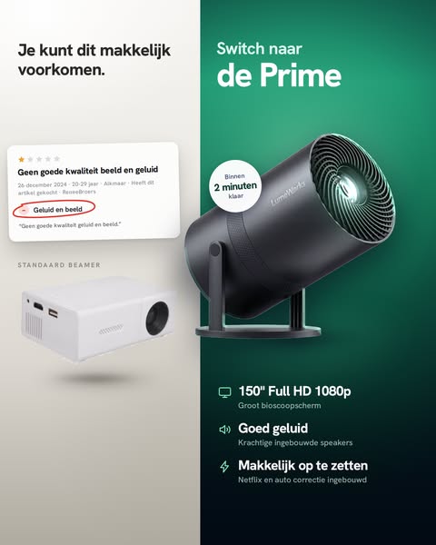 De beste budgetbeamer | NU 30% launch korting!