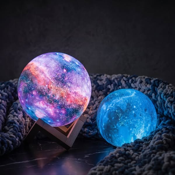 Galaxy Moon Lamp
