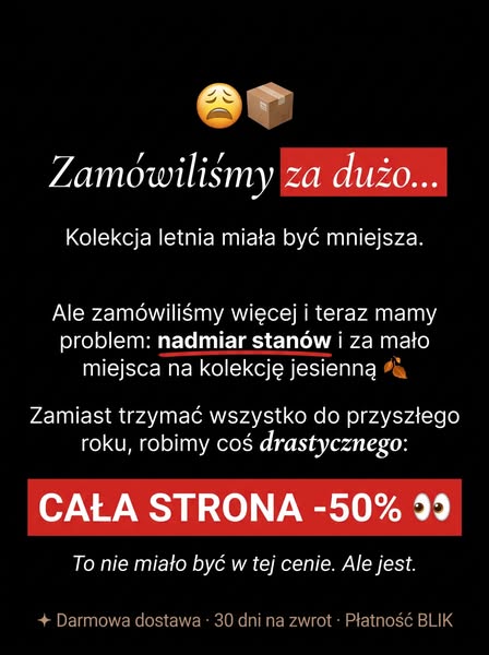 Cała biżuteria -50% · Ostatni tydzień