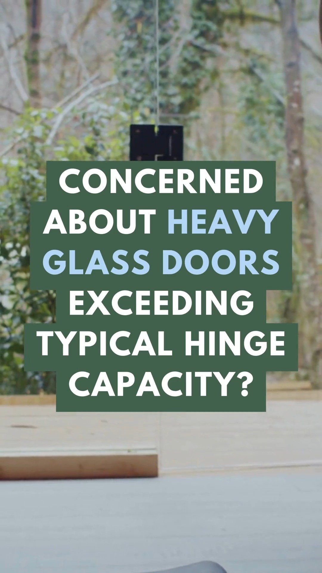 Concerned about heavy glass doors exceeding typical hinge capacity? When glass doors get heavier, the hinge has to do more than carry the lo