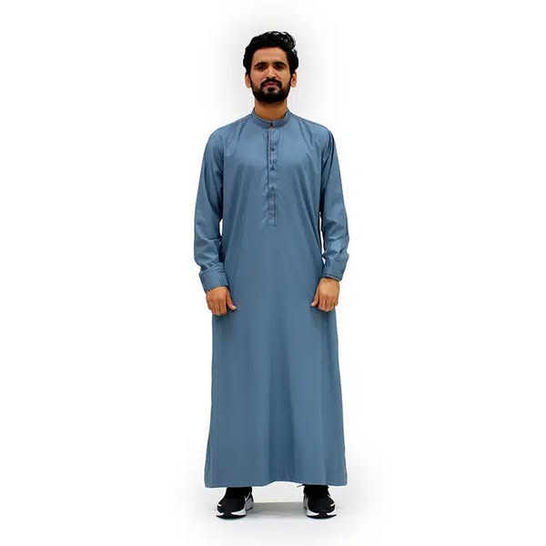 Blue Collared Thobe Pattern 956 Col 03