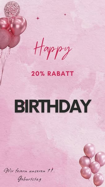 11 JAHRE 20 % Rabatt auf eine RIESIGE Auswahl