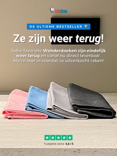 Izi Clean Wonderdoeken: beoordeeld met een 4,8/5!
