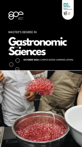 Master's Degree in Gastronomic Science