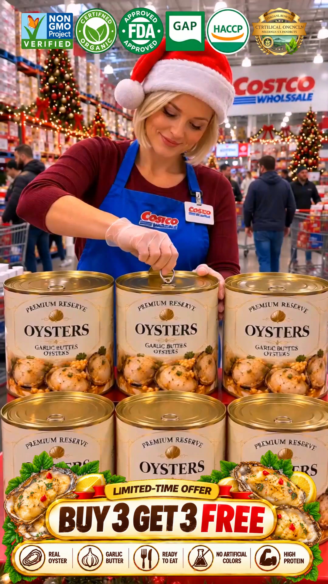 Rich Garlic Butter. Plump, Juicy Oysters. Just Open & Enjoy!