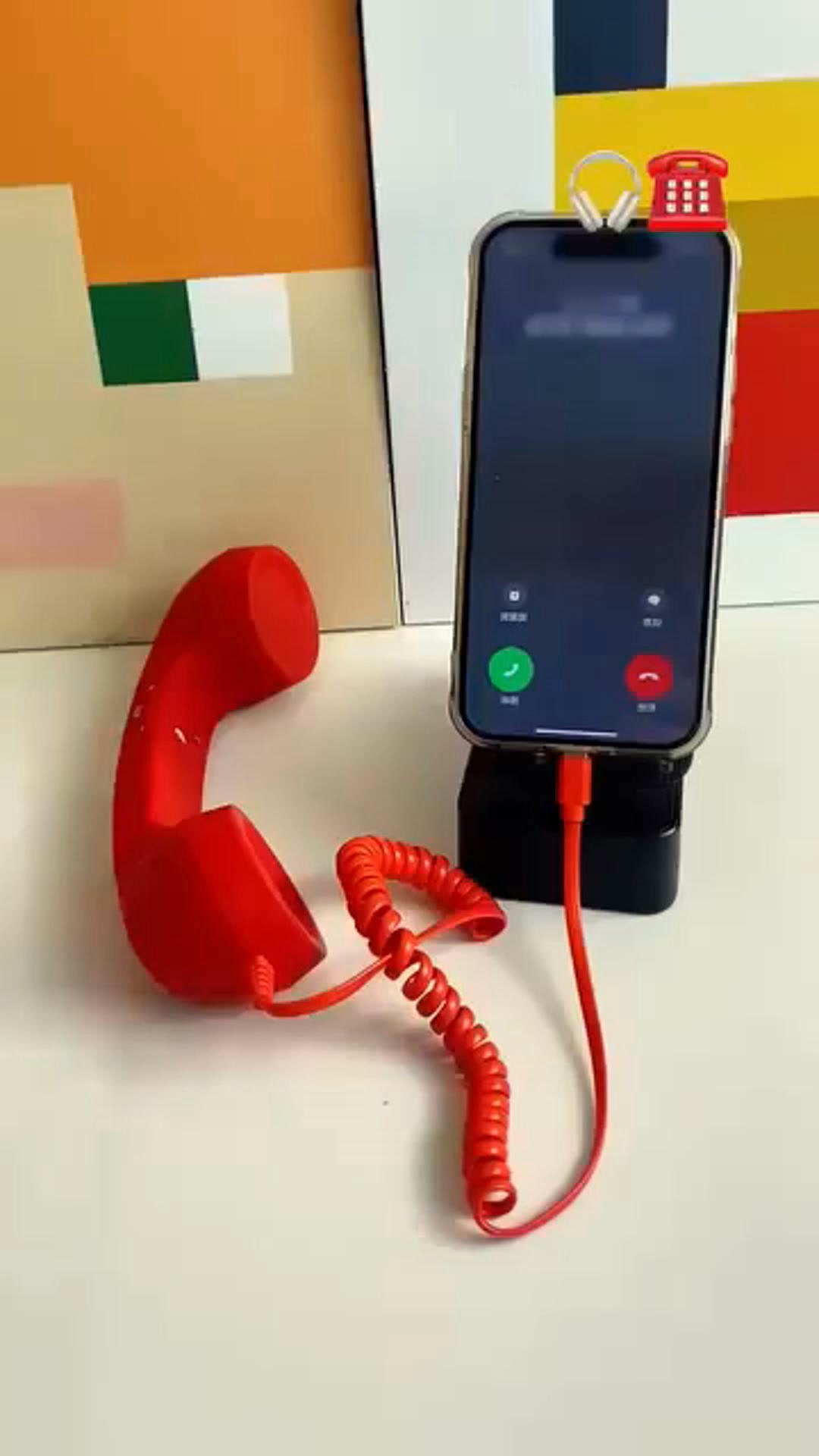 Retro Wired Phone Handset for Smartphones