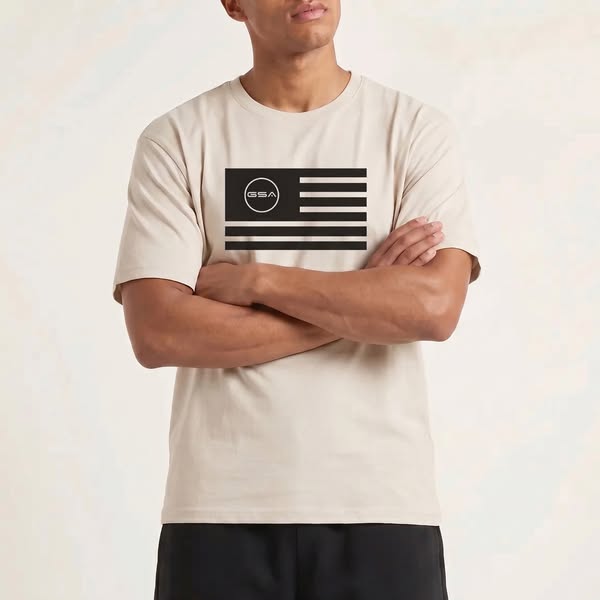 GSA Βαμβακερό T-shirt με Flag Big Logo