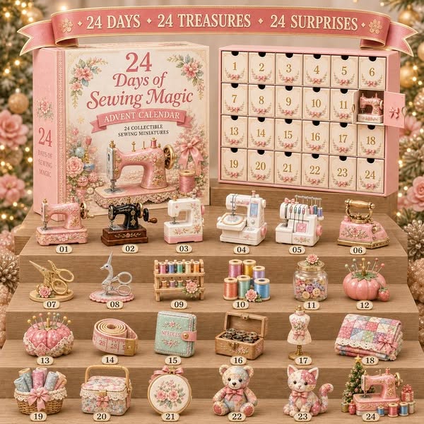 Last Day 50% OFF24 Days of Sewing Magic Advent Calendar – 24 Collec