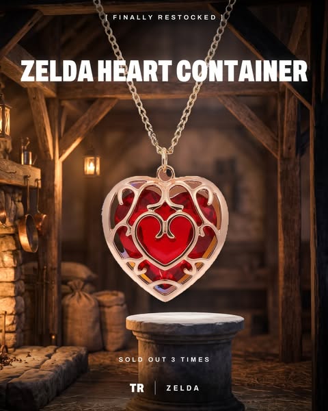 Zelda Heart Container Necklace