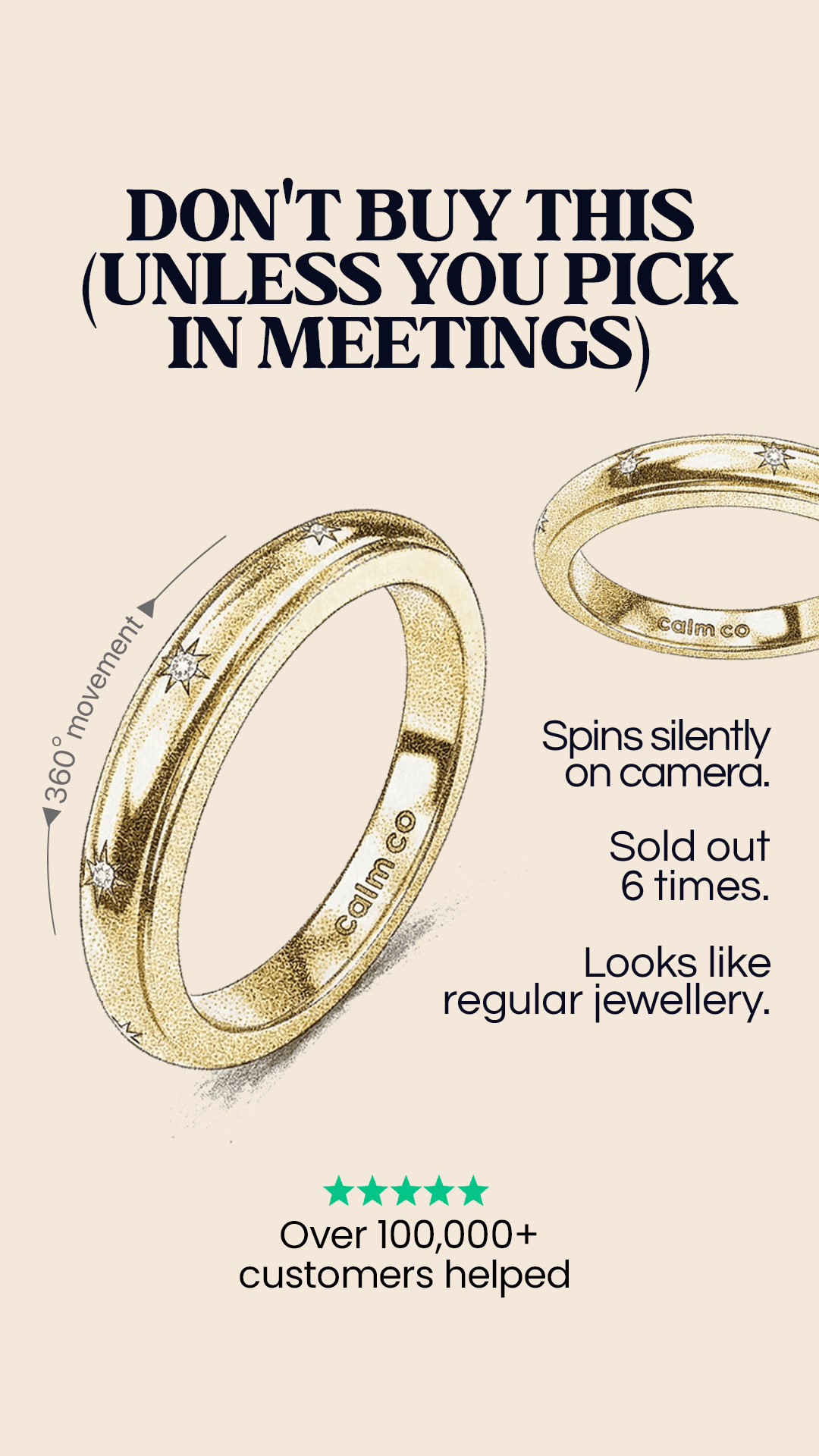 rotating silver chain ring | £19.95
