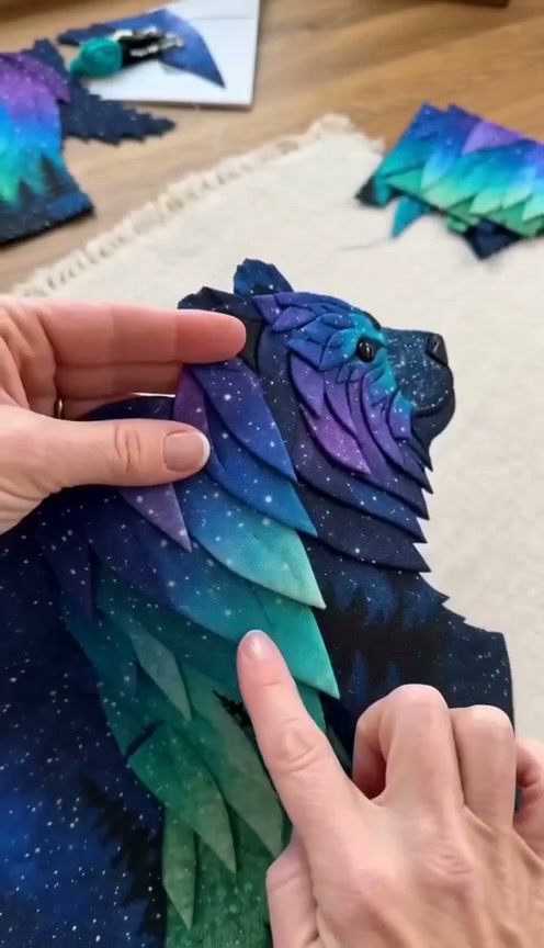 Last Day 49% OFF - Northern Lights Wildlife DIY Patchwork Kit