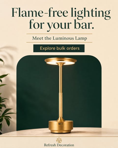 Warm light. No open flame.