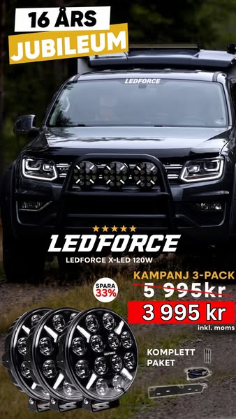 Ledforce X-LED 3-pack för 3995 kr - Spara -33%