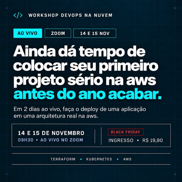 Garanta sua vaga.