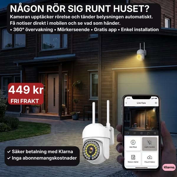WiFi-kamera 360° – 449 kr