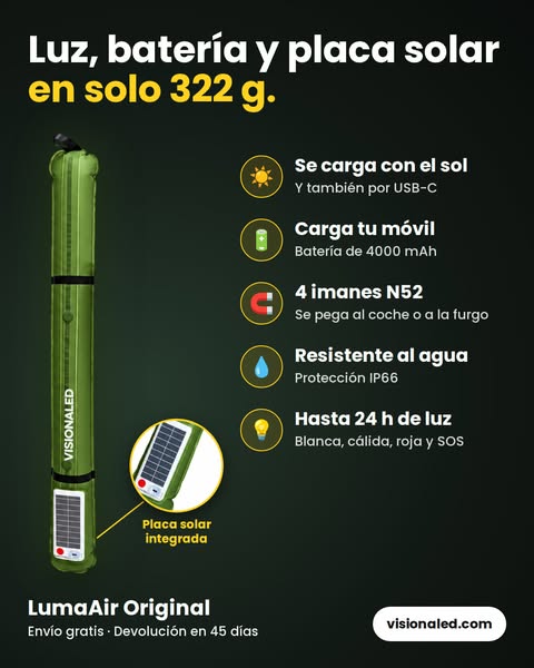 LumaAir Original · Solo 322 g