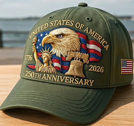 USA 250th Anniversary 3D Logo Baseball Cap