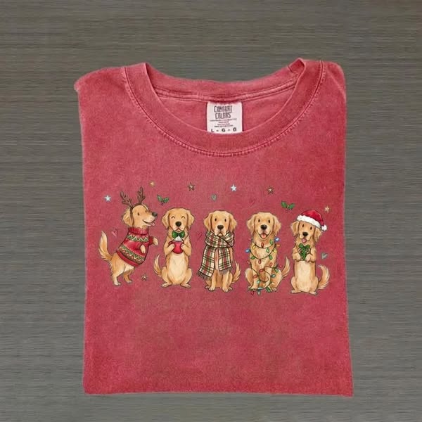 Golden Retriever Christmas T-shirt