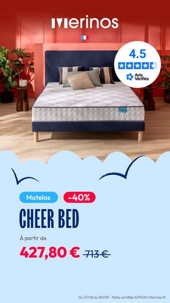 40% sur votre matelas