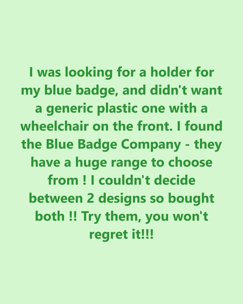 Blue Badge Parking Permit Covers - Highest quality. Made in the UK.