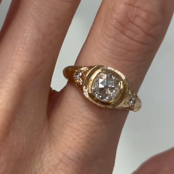 1.5ct Cushion Cut White Sapphire Ring