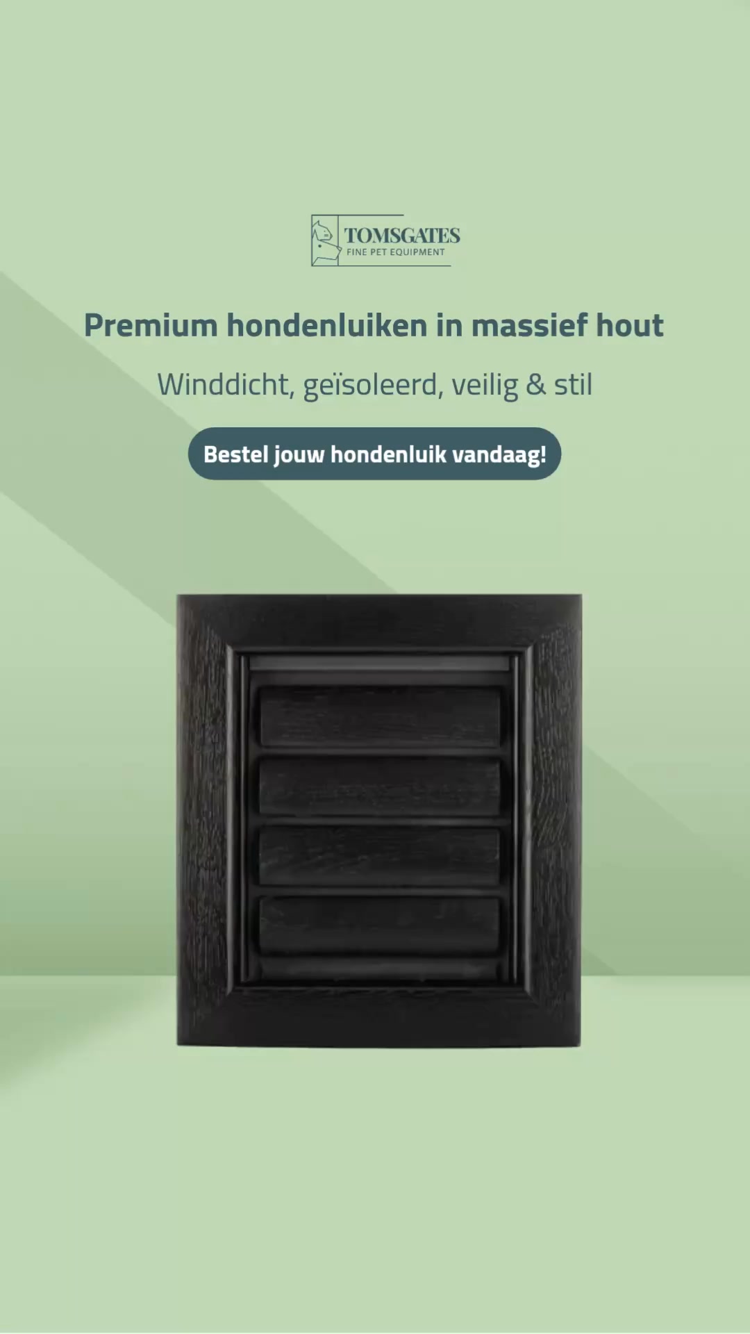 Een prachtig designer hondenluik