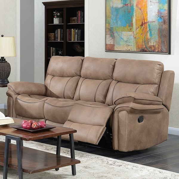 Beige Richmond Sahara Leather 3 Seat Reclining Sofa