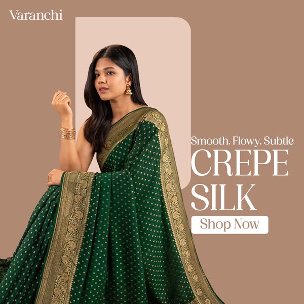 Shop Pure Crepe Silk Sarees