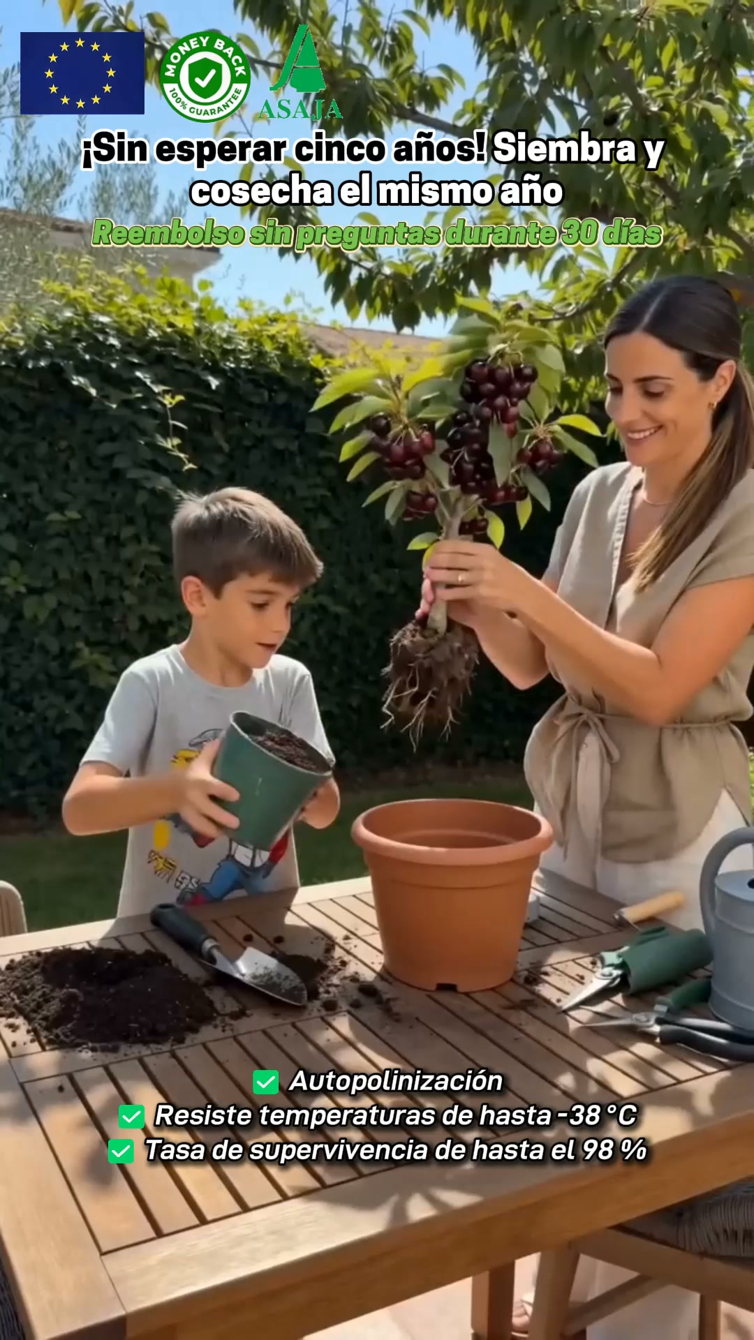 Si no da frutos, te reembolsamos 10 veces su valor — 100% garantizado.