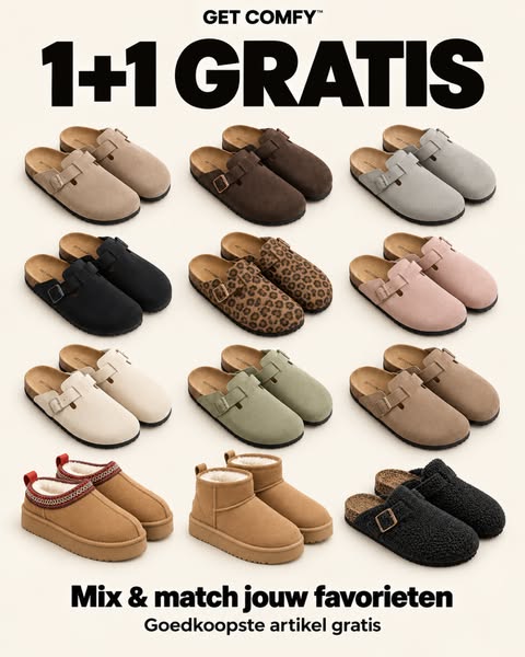 1+1 GRATIS TIJDENS CLOG-TEMBER