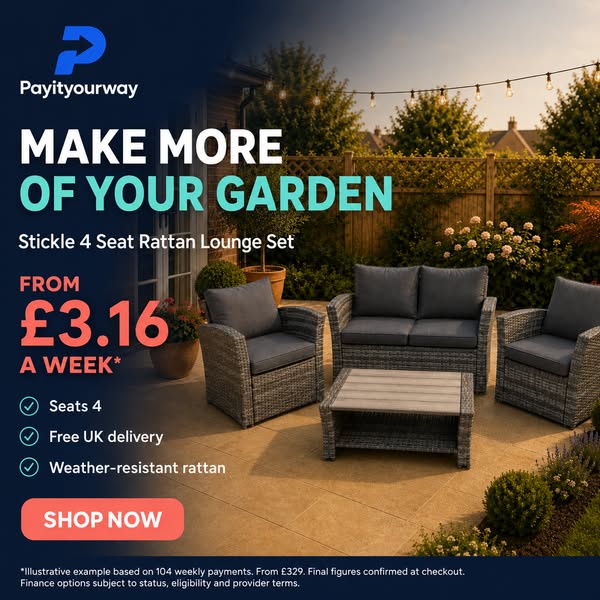 Four-Seat Garden Set From £3.16 a Week*
