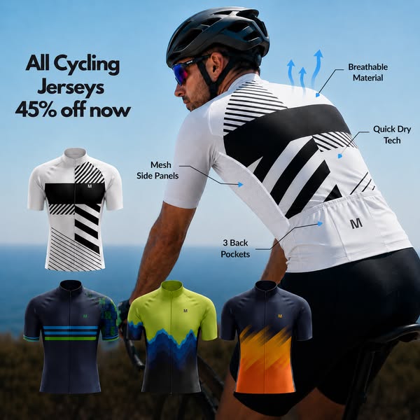 Save up to 45% OFF cycling kits today!