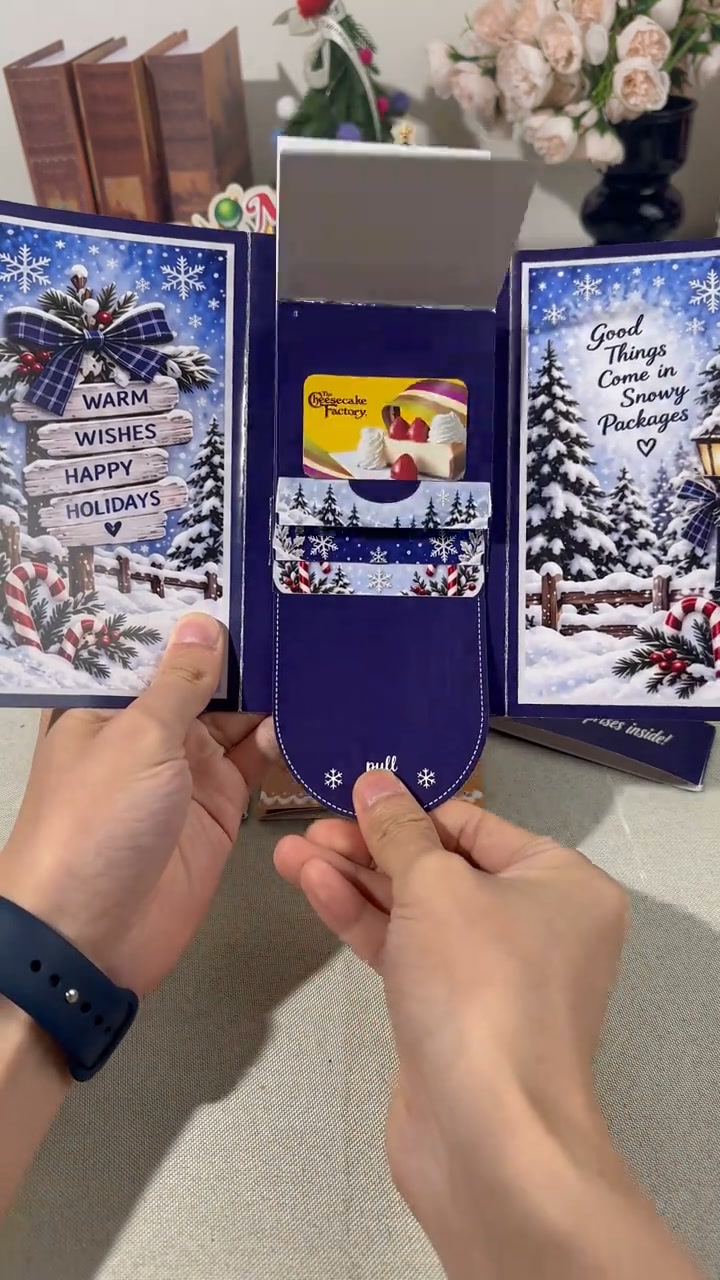 Buy 1 Get 1 Free50K+ SOLD! Christmas Pull-Tab 3D Greeting Card – Interactive Sliding Design