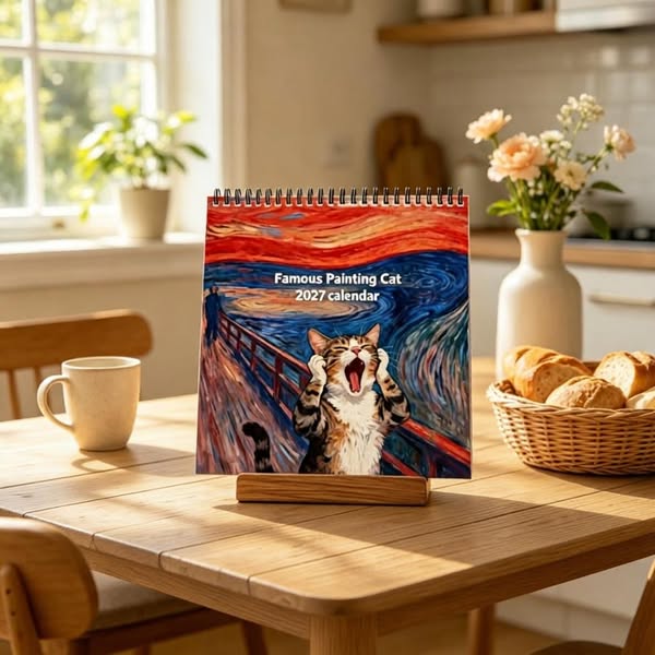 2027 Cat Art Calendar