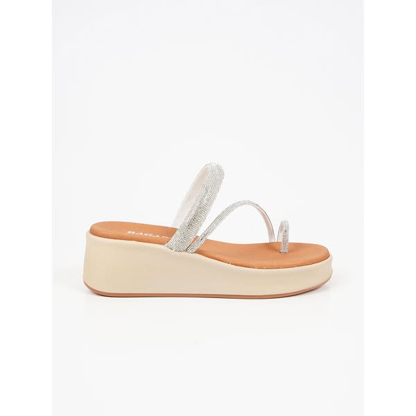ΔΕΡΜΑΤΙΝΑ FLATFORMS ΜΕ STRASS RAGAZZA Ασημί