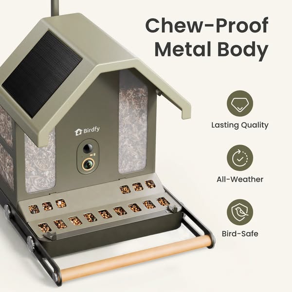 Birdfy Feeder Metal 2 (4K) | Le cadeau qui vous rapproche de la nature