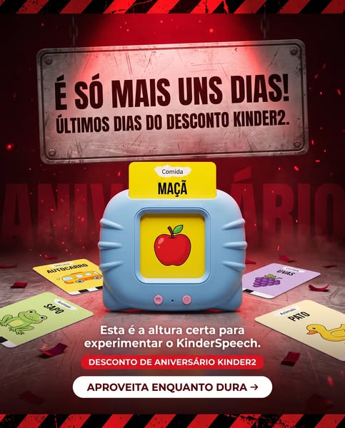 ÚLTIMOS DIAS! O KinderSpeech faz 2 anos