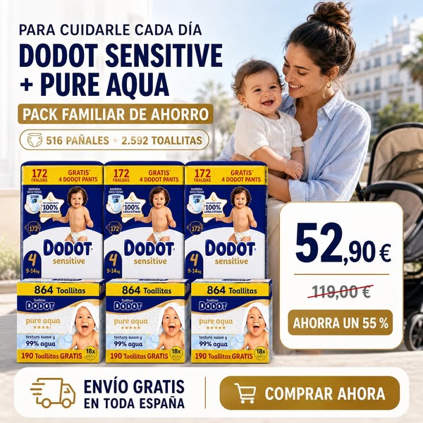 Mega Pack Familiar Dodot Sensitive + Pure Aqua