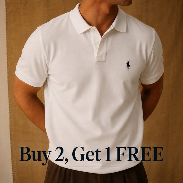 Buy 2 Polos, Get 1 FREE