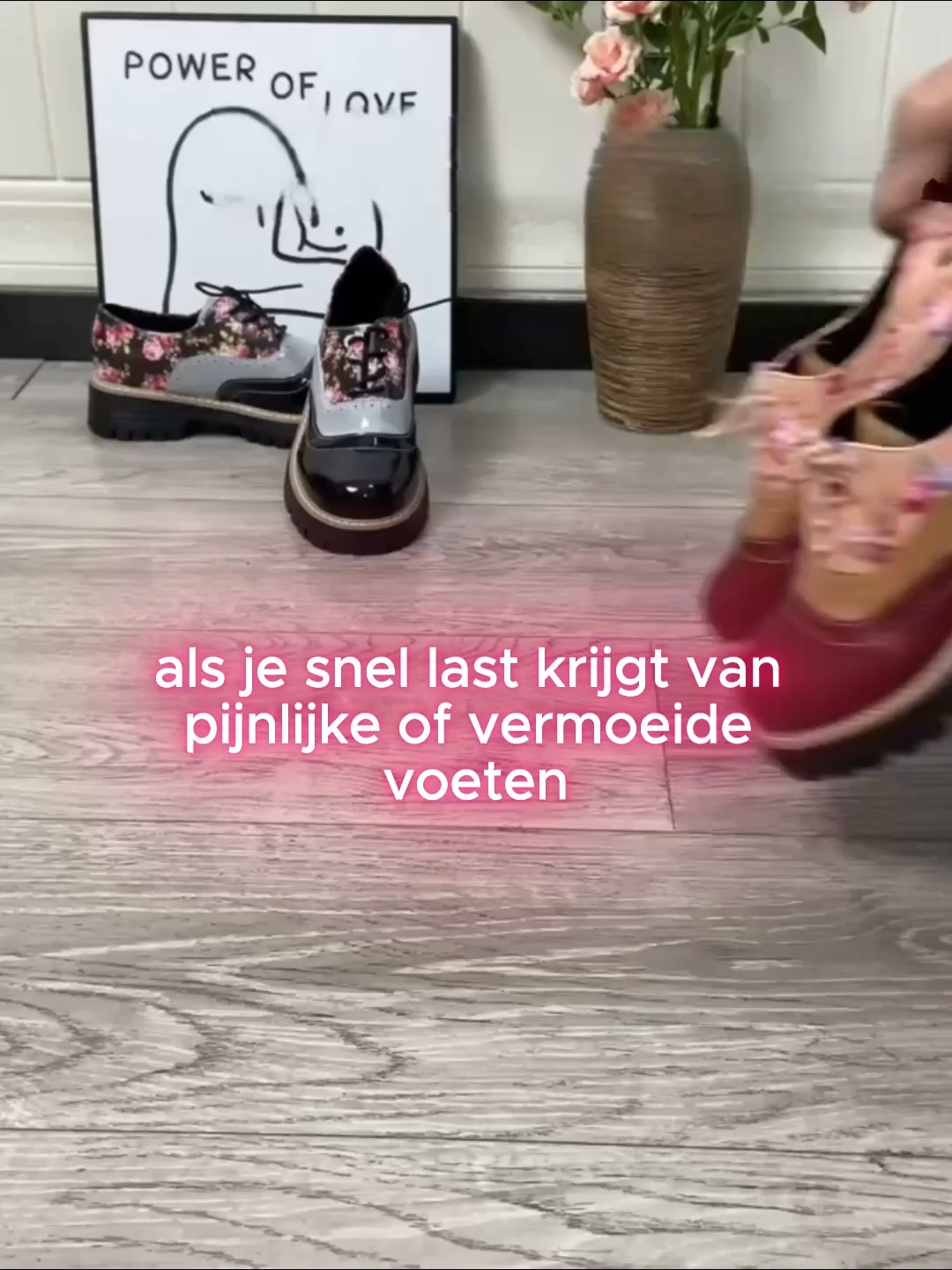 Ada™ Oxford schoenen met bloemenprint en voetboogondersteuning