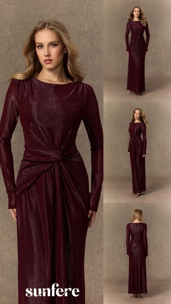 Burgundy Twist Knot Maxi Dress