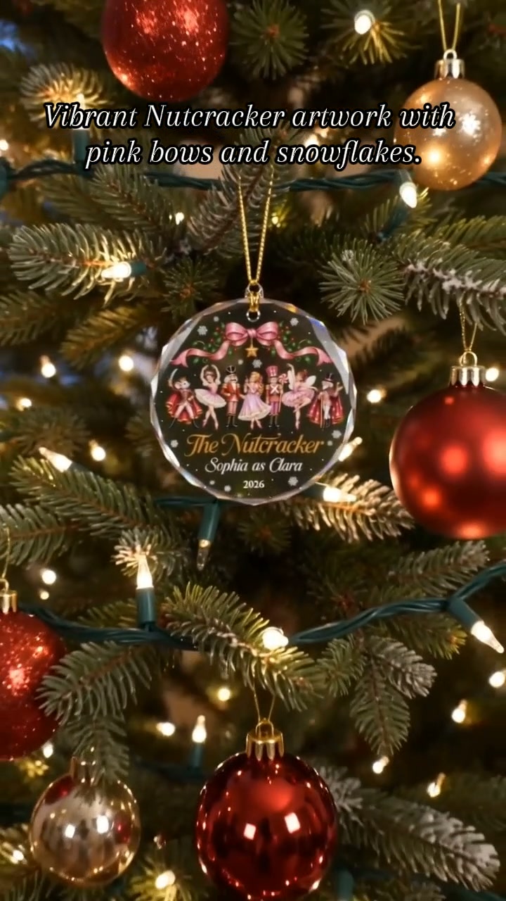 Personalized Ballet Crystal Ornament