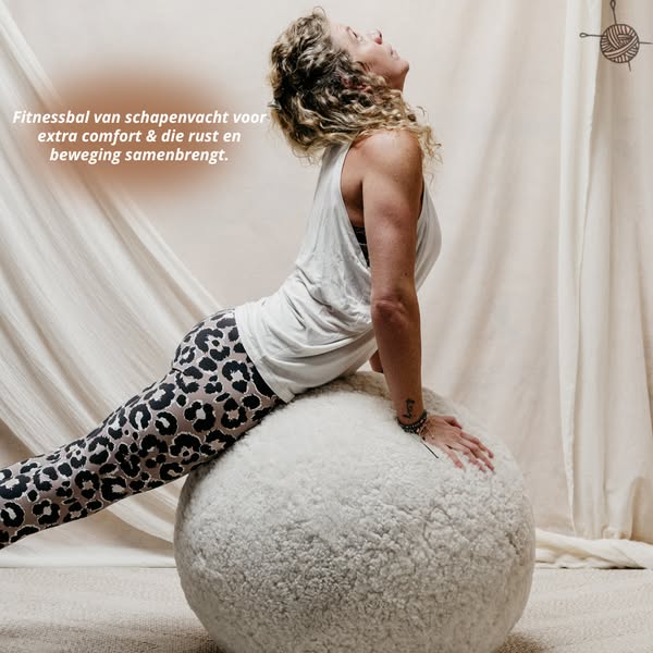 Fitnessbal crossbreed schapenvacht