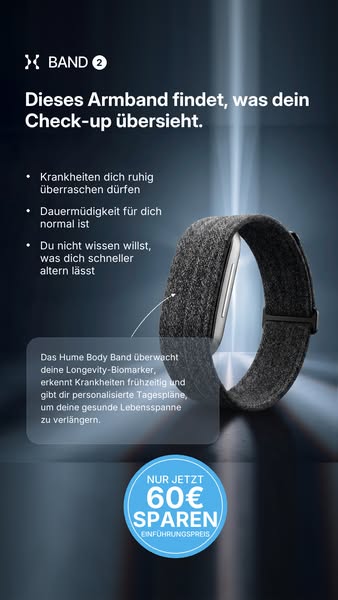 Dein Körper sendet täglich Signale. Das Hume Band 2.0 entschlüsselt sie.