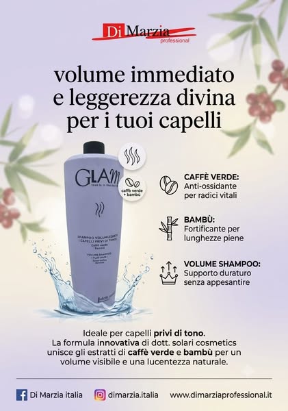 Balsamo volumizzante 1000 ml GLAM per capelli privi di tono