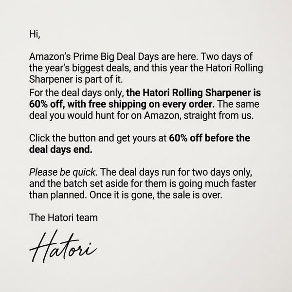 Prime Big Deal Days are here. 60% off, with free shipping.