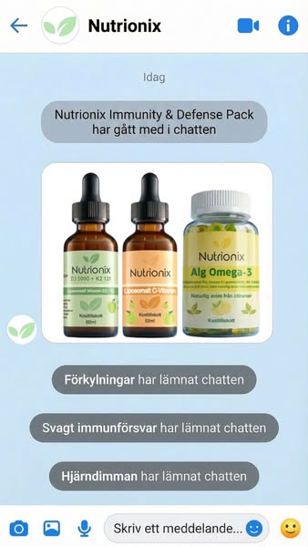 D3+K2, C-Vitamin & Omega-3 i ett paket.