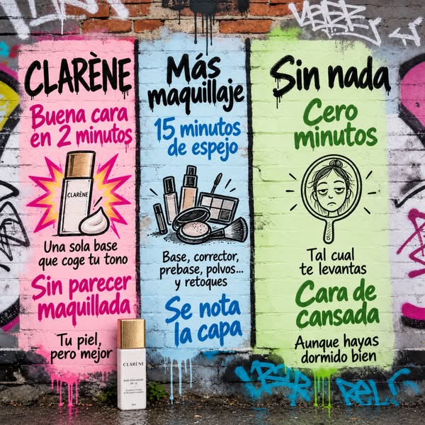 Buena cara en 2 minutos, sin parecer maquillada