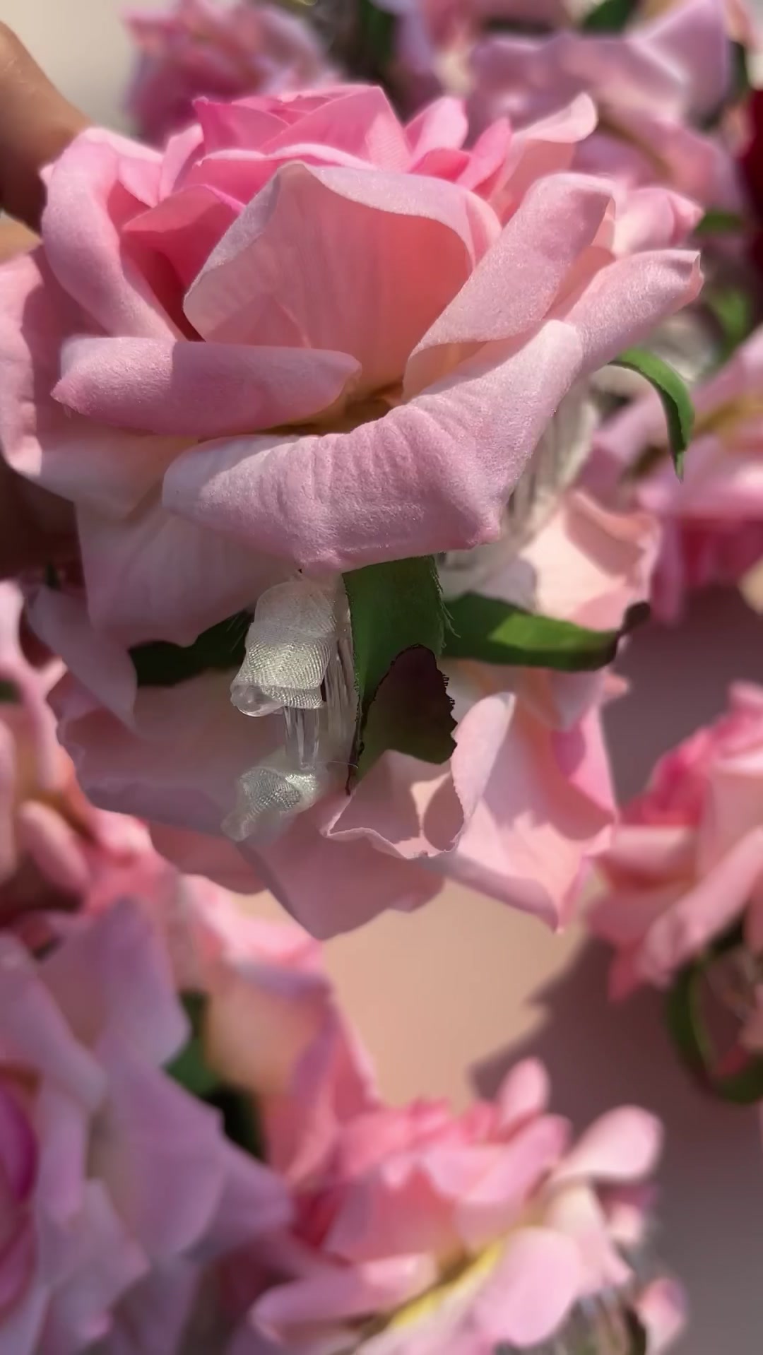 **Pink Rose Hair Clip**