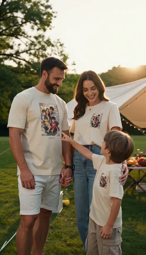 Matching Family Tees With Your Own Anime Portrait — $79 Each, Free Shipping